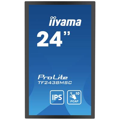 Image d'un écran iiyama ProLite de 24 pouces, modèle TF2438MSC, doté d'une technologie IPS et d'un écran tactile capacitif multi-touch 10 points.