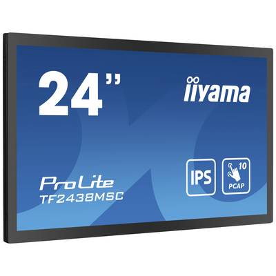Moniteur tactile de 24 pouces avec écran IPS. Modèle ProLite TF2438MSC d'iiyama, prenant en charge dix touches simultanées.