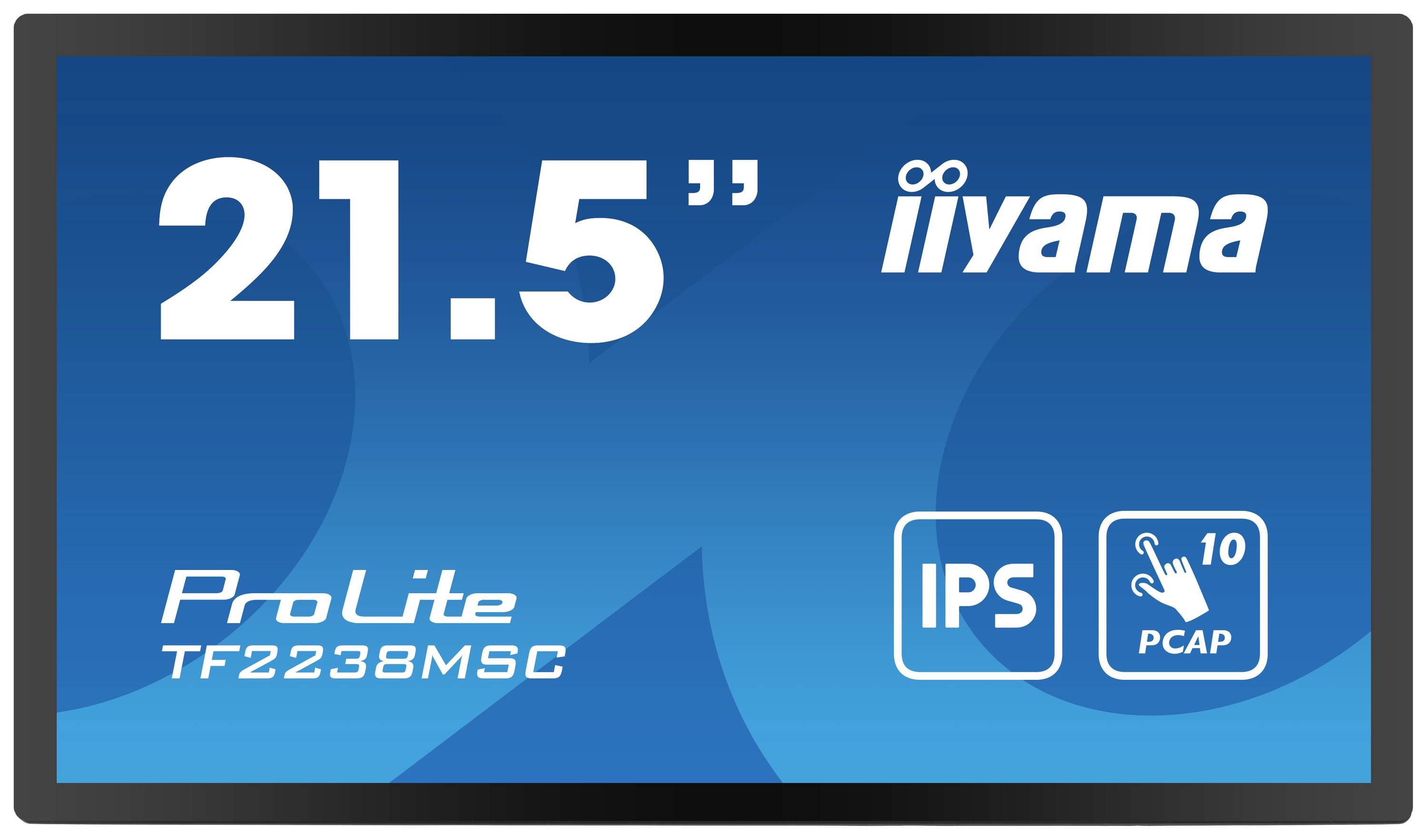 Moniteur tactile iiyama ProLite TF2238MSC, 21,5 pouces, IPS, Multi-touch 10 points, technologie PCAP
