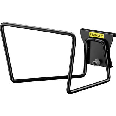 Un support de roue de secours double en noir avec un logo 'Stanley' jaune sur le support.