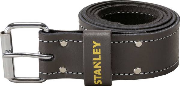 STANLEY Ledergürtel dunkelbraun Breite 45mm L126cm 16 Loch, echtes Büffelleder STST1-80119  Ceinture porte-outils