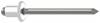 Gesipa 1433784 Rivet aveugle acier inoxydable acier inoxydable 100 pc(s)