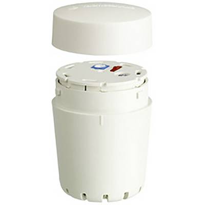 Un filtre à eau blanc, cylindrique, avec un couvercle amovible et différents raccordements, adapté à l'installation dans des installations sanitaires.