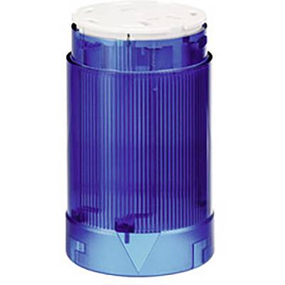 Un filtre à eau cylindrique bleu transparent avec un couvercle blanc.
