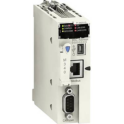 Dispositif d'automatisation avec affichages LED pour différents états de fonctionnement et ports Modbus et CANopen. Numéro de modèle M340.