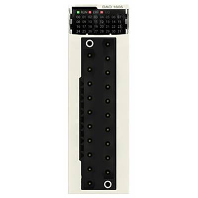 Un module d'E/S numérique avec des voyants lumineux indiquant l'état de fonctionnement et les erreurs, doté de plusieurs ports de connexion pour les branchements électriques.