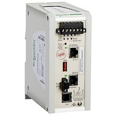 Alimentation industrielle multiports : bornes d'alimentation, USB et Ethernet. Adapté pour le contrôle et la communication dans les armoires électriques.