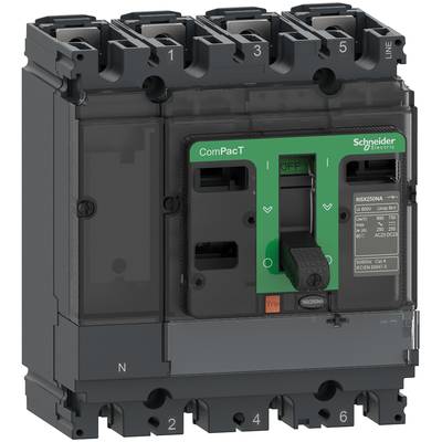 Disjoncteur de Schneider Electric avec interrupteur à bascule vert, portant les mentions 'ON' et 'OFF'. Inscription du modèle 'ComPacT'.