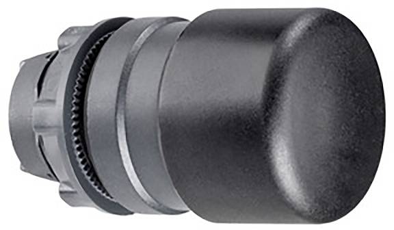 Un bouton rotatif noir, cylindrique, avec un bord cannelé en métal. Adapté pour le contrôle dans les appareils techniques.