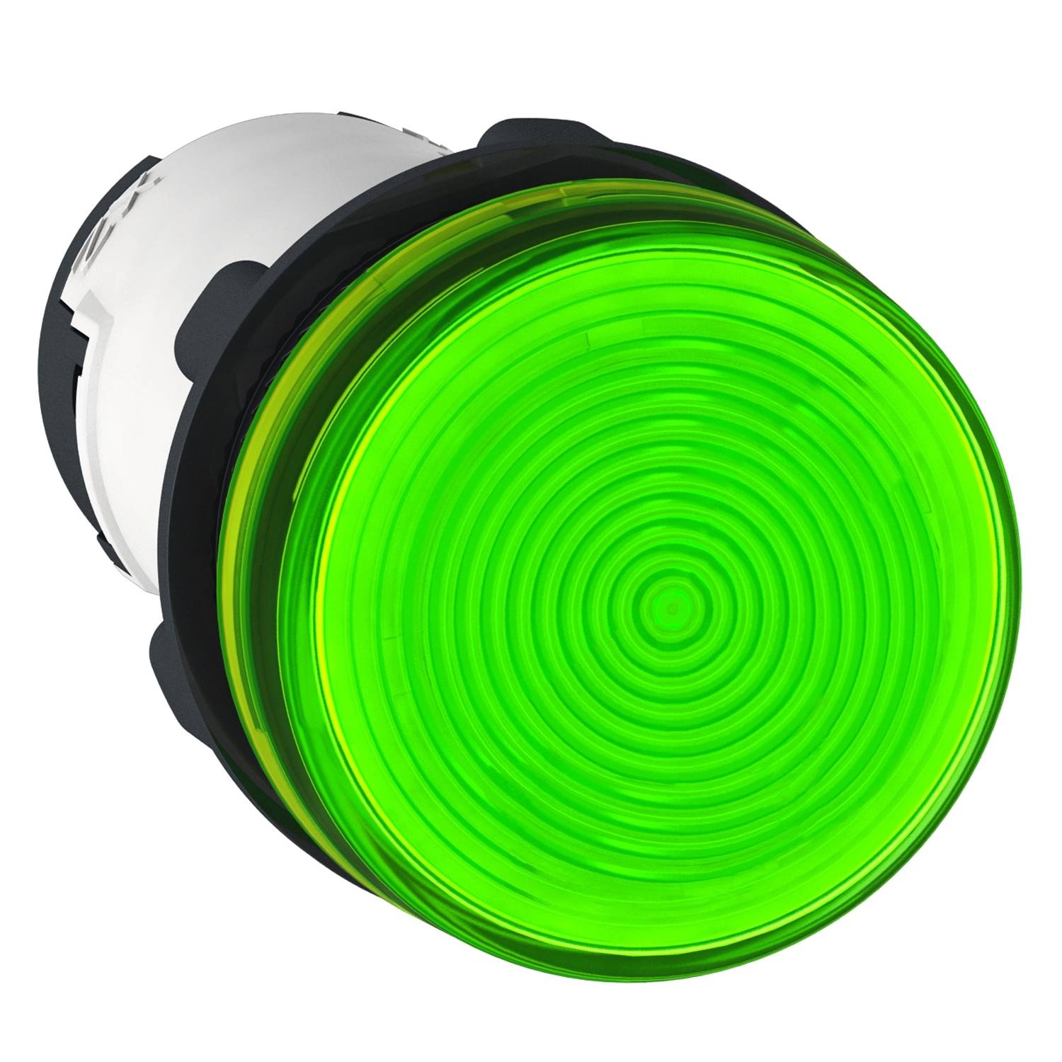 Un bouton rond vert indique qu'un appareil ou un système est sous tension ou prêt à fonctionner.