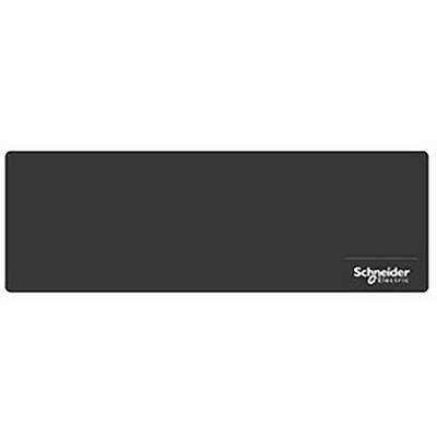 Tapis de souris rectangulaires noirs avec le logo 'Schneider Electric' dans le coin inférieur droit.