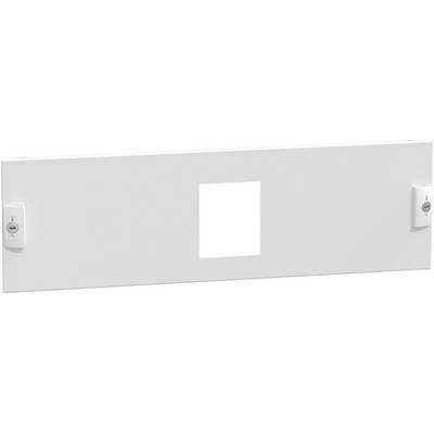 Couverture blanche avec une découpe rectangulaire au centre et deux serrures à clé sur les côtés.