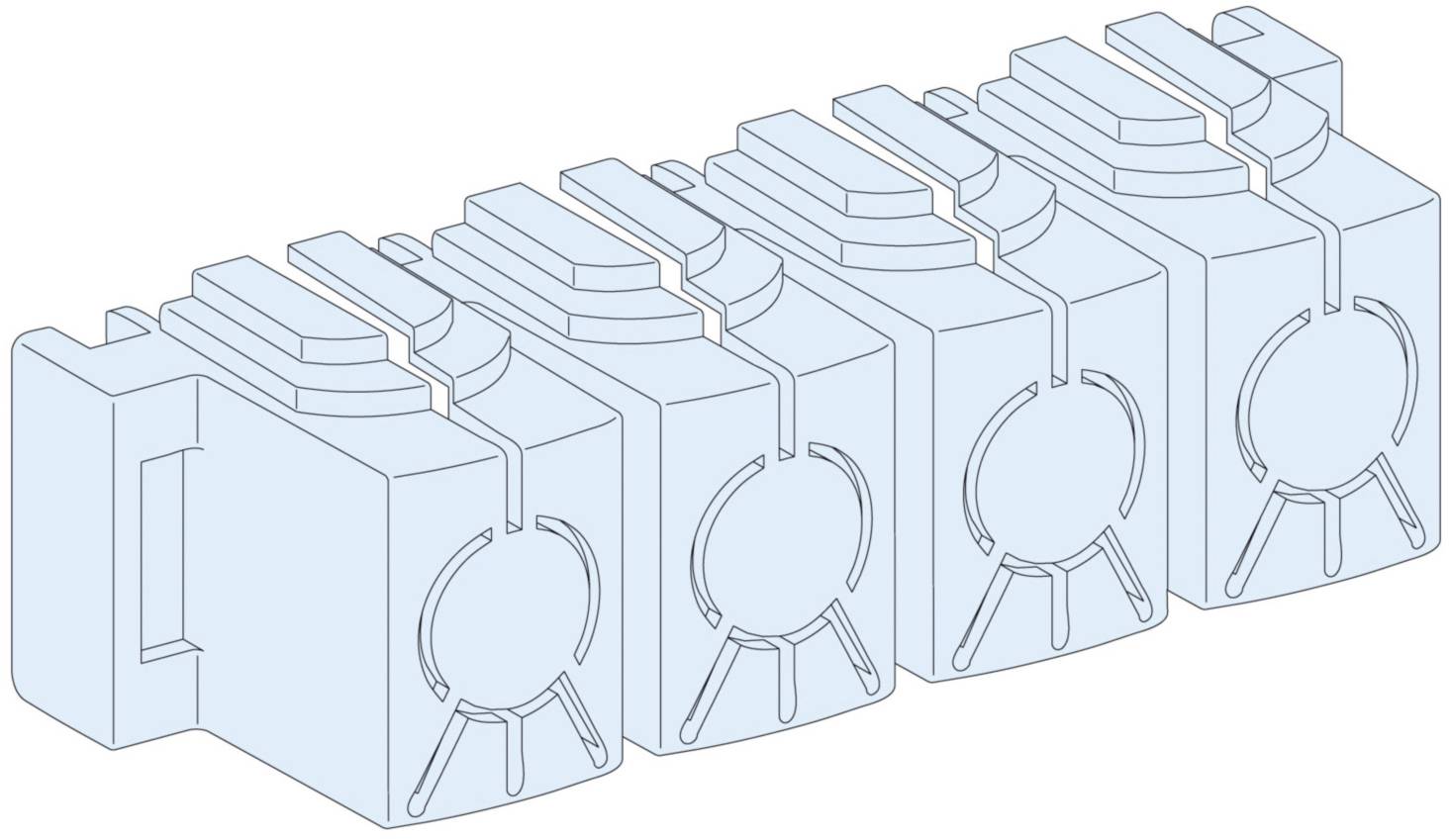 PrismaSeT-P, Linergy BW, couvercle de connexion pour barre omnibus, (8 pièces) LVS04150 Schneider Electric Contenu: 1 pc
