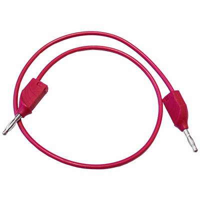 Câble de connexion rouge avec deux extrémités dénudées, souvent utilisé pour des tests électriques ou pour connecter des appareils.