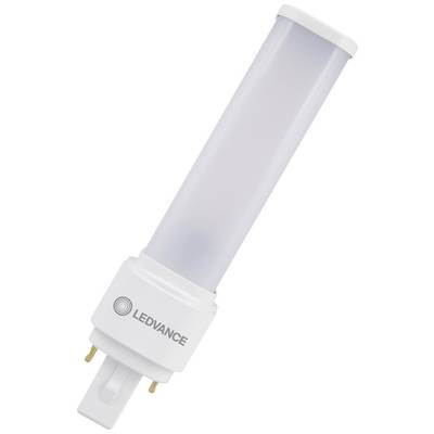 Une lampe LED de forme cylindrique avec un socle blanc, portant l'inscription 'LEDVANCE'.