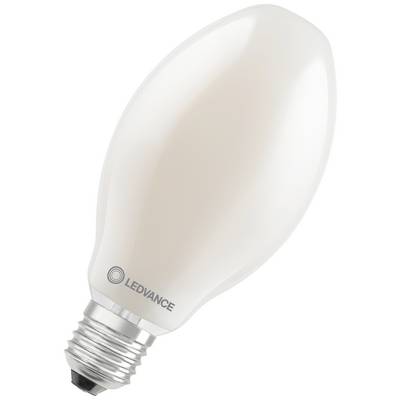 Une ampoule LED de LEDVANCE, à surface mate blanche, adaptée aux douilles à vis standard, conçue pour améliorer l'efficacité énergétique.