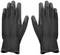 Gants noirs sur fond blanc, le matériau semble antidérapant. Adaptés aux travaux manuels ou aux travaux de jardinage.