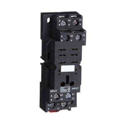 Un contacteur électromagnétique noir, adapté pour le contrôle des moteurs électriques. Présente les entrées et les bornes pour le raccordement.