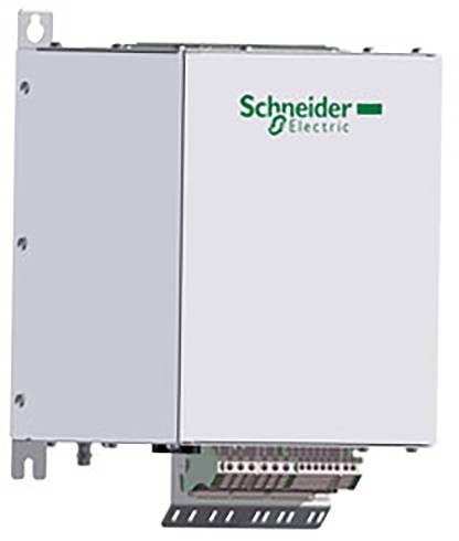 Appareil électronique industriel avec le logo 'Schneider Electric' sur la face avant.