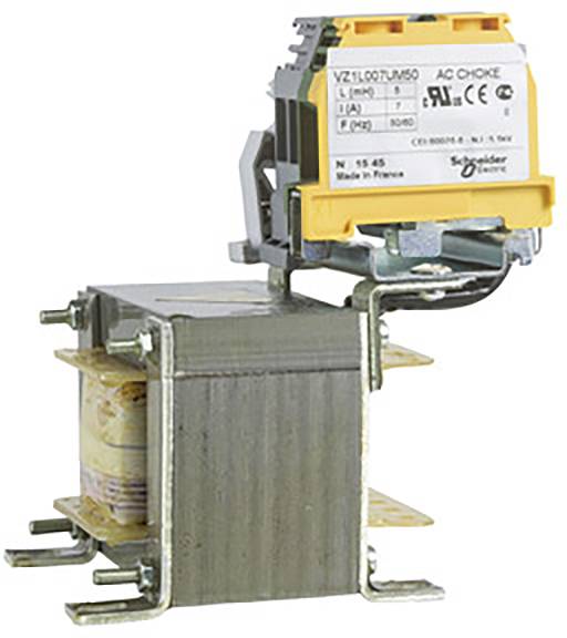 Un transformateur électrique avec une étiquette de marque, monté sur un support métallique, affiche des spécifications techniques et des informations sur le fabricant.