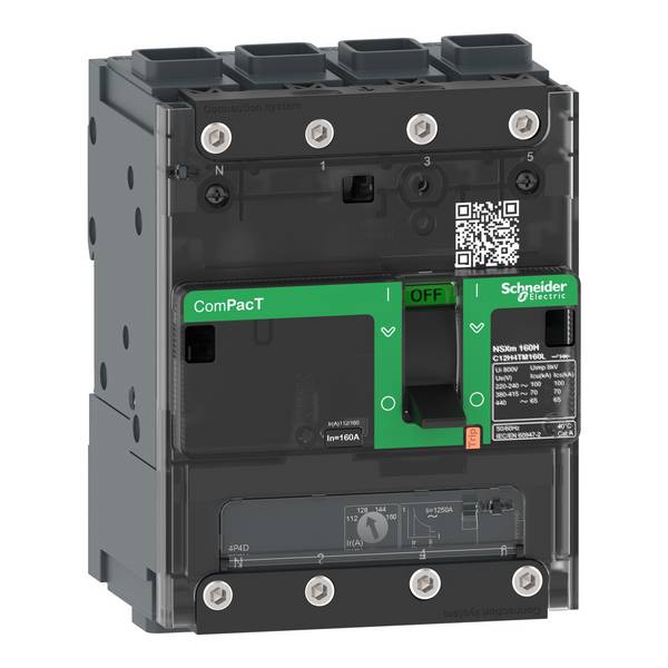 Schneider Electric C11H4TM100L Disjoncteur 1 pc(s) Plage de réglage (courant): 100 A (max) Tension de contact (max.): 415 V/AC (l x H x P) 108 x 137 x 80 mm Piece