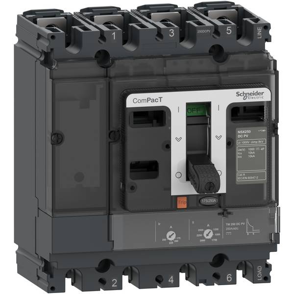 Schneider Electric C25F4TM200D1 Disjoncteur 1 pc(s)   Tension de contact (max.): 1000 V/DC (l x H x P) 105 x 161 x 86 mm Piece