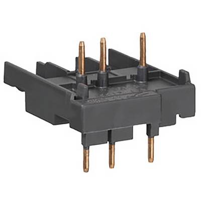 Module de relais noir avec quatre broches en cuivre, servant à la connexion électrique dans les circuits électroniques.