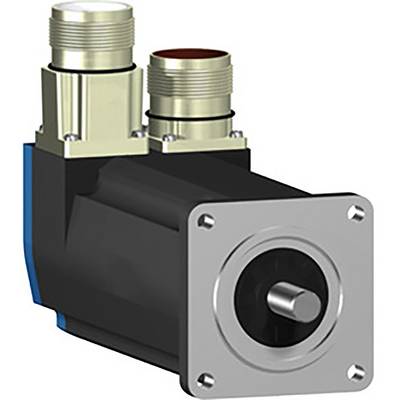 Illustration d'un moteur électrique avec boîtier cylindrique et deux connecteurs enfichables sur le dessus.