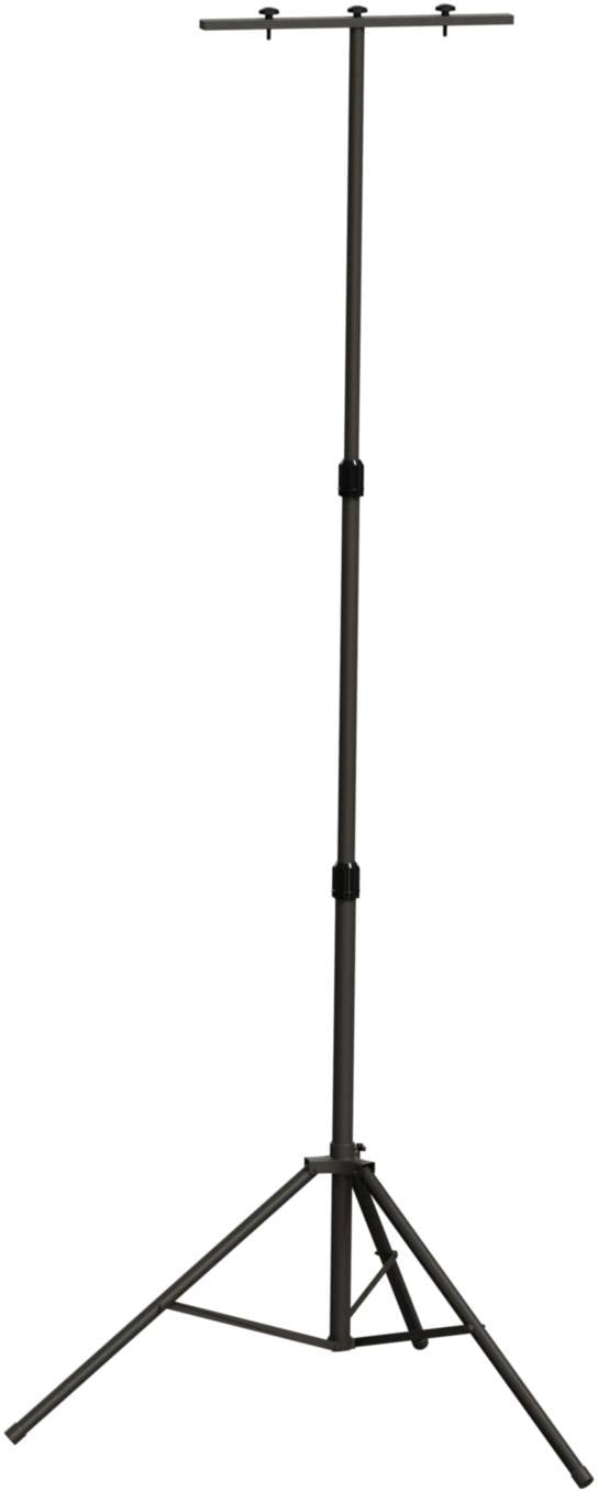 Un support simple en métal noir avec un pied trépied pour plus de stabilité. Adapté pour partitions de musique ou présentations.