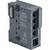 Un module électronique noir de Schneider Electric avec plusieurs ports Ethernet et une prise blanche en haut à gauche.