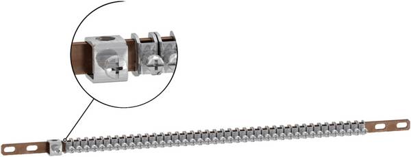 Schneider Electric LVS04202 PrismaSeT-P, Linergy TB, barre de mise à la terre, section 12 x 3 mm, bornes 1x16-35mmm² et 20x2.5-16mm², longueur=200mm,(2 pièces) Accessoires pour petits distributeurs 1 pc(s)