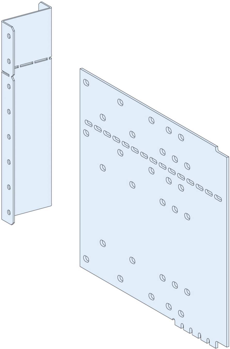 Un diagramme technique montre deux plaques d'acier avec des trous préalablement percés. Une plaque est rectangulaire, l'autre est en forme de L.