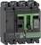 Un disjoncteur noir et vert de Schneider Electric, modèle ComPact NSX250B, doté de différentes connexions et réglages.