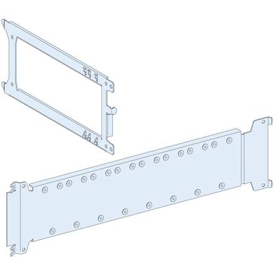 Deux pièces mécaniques, probablement des supports, comportant plusieurs trous et points de fixation, issus d'un dessin technique.