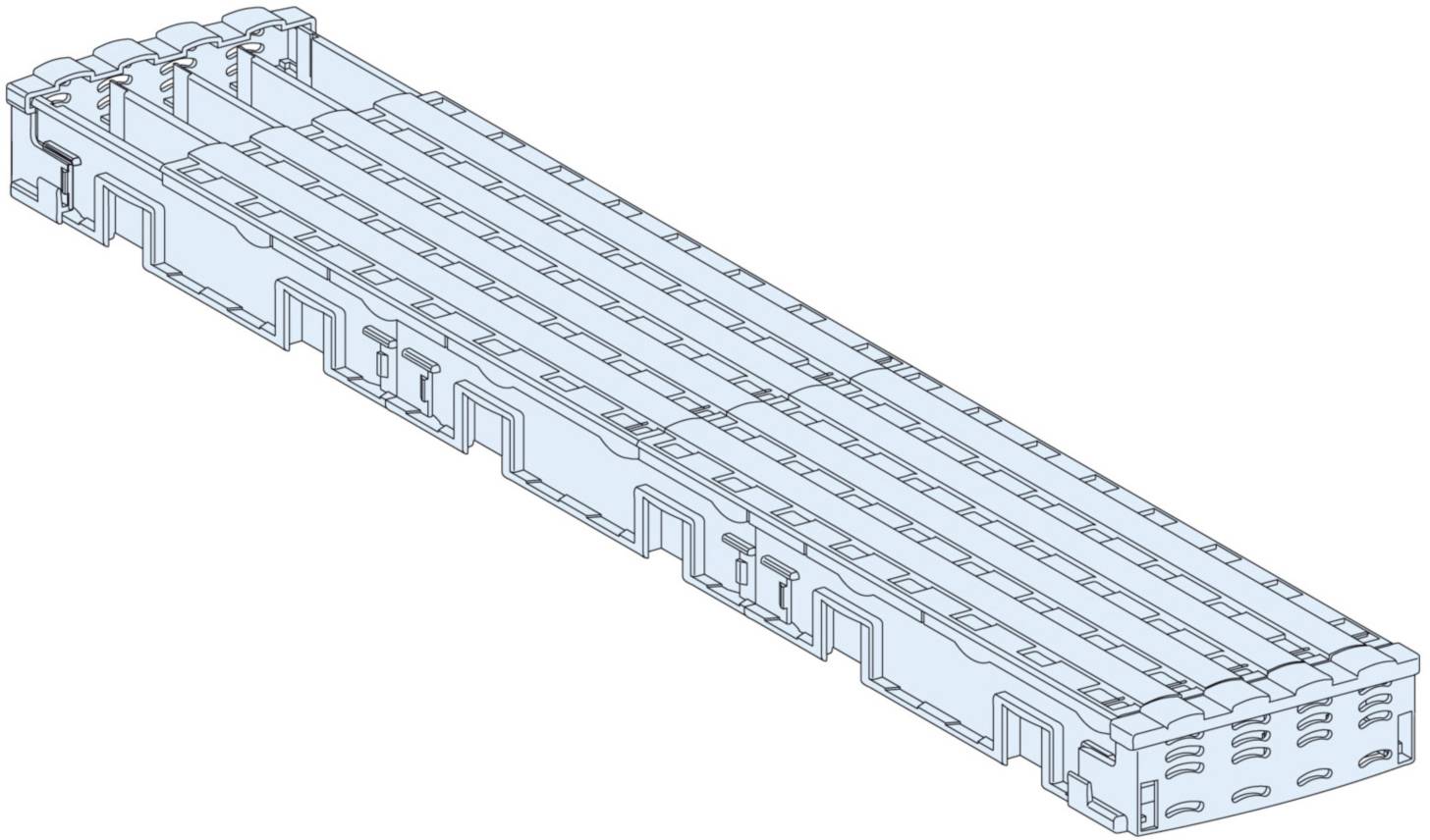 'Illustration d'un système de grille modulaire en vue perspective, potentiellement adapté à des fins de construction ou d'architecture.'