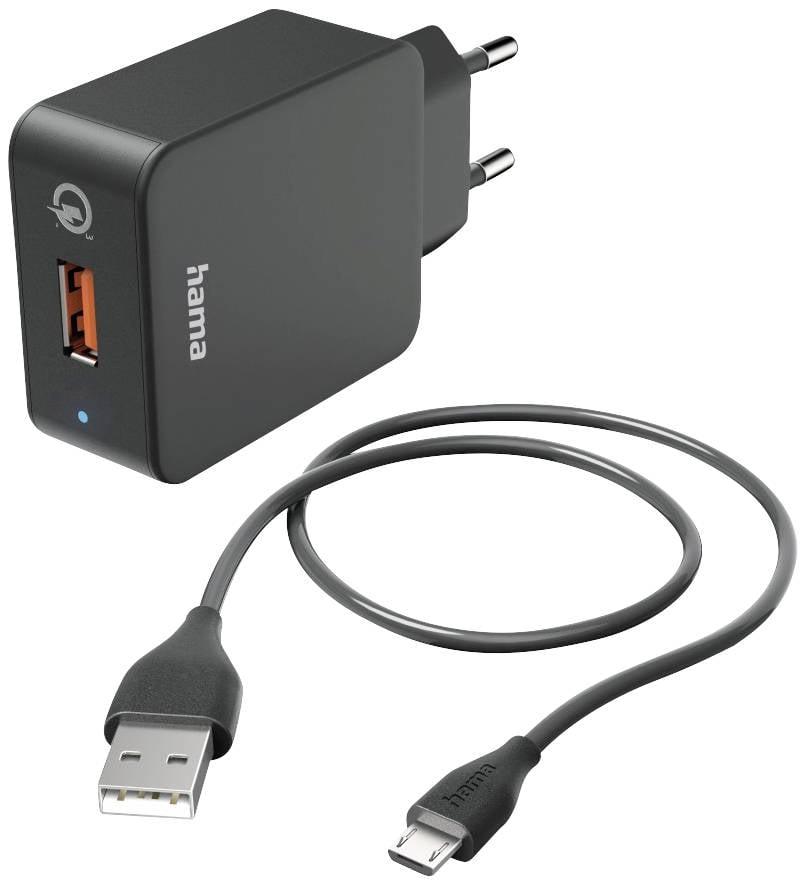 Hama Chargeur USB 19.50 W 1x USB-A, 1x Micro-USB noir intérieure
