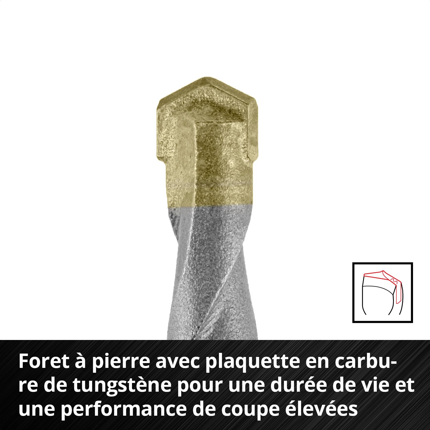 Foret avec plaquette en carbure de tungstène, conçu pour une durabilité et des performances de coupe optimales.
