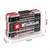 Ensemble d'embouts de tournevis Einhell dans un boîtier de rangement transparent de dimensions 17,5 cm x 10,8 cm x 4,5 cm. Contient divers embouts.