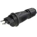 PC Electric 0313-ss Fiche électrique mâle avec terre PA6, TPE 250 V noir IP55