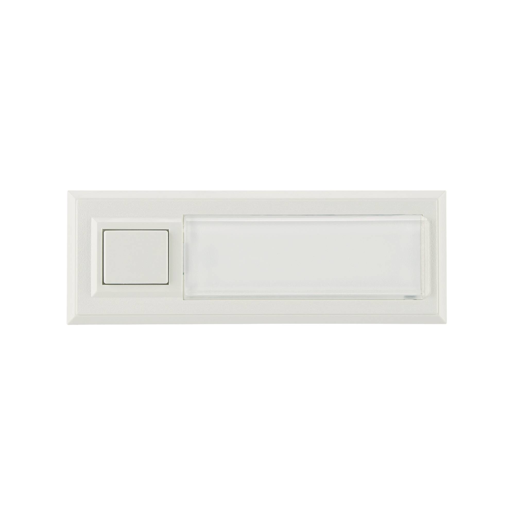 Grothe 51015 Bouton de sonnette avec porte-nom simple blanc 12 V/1,5 A