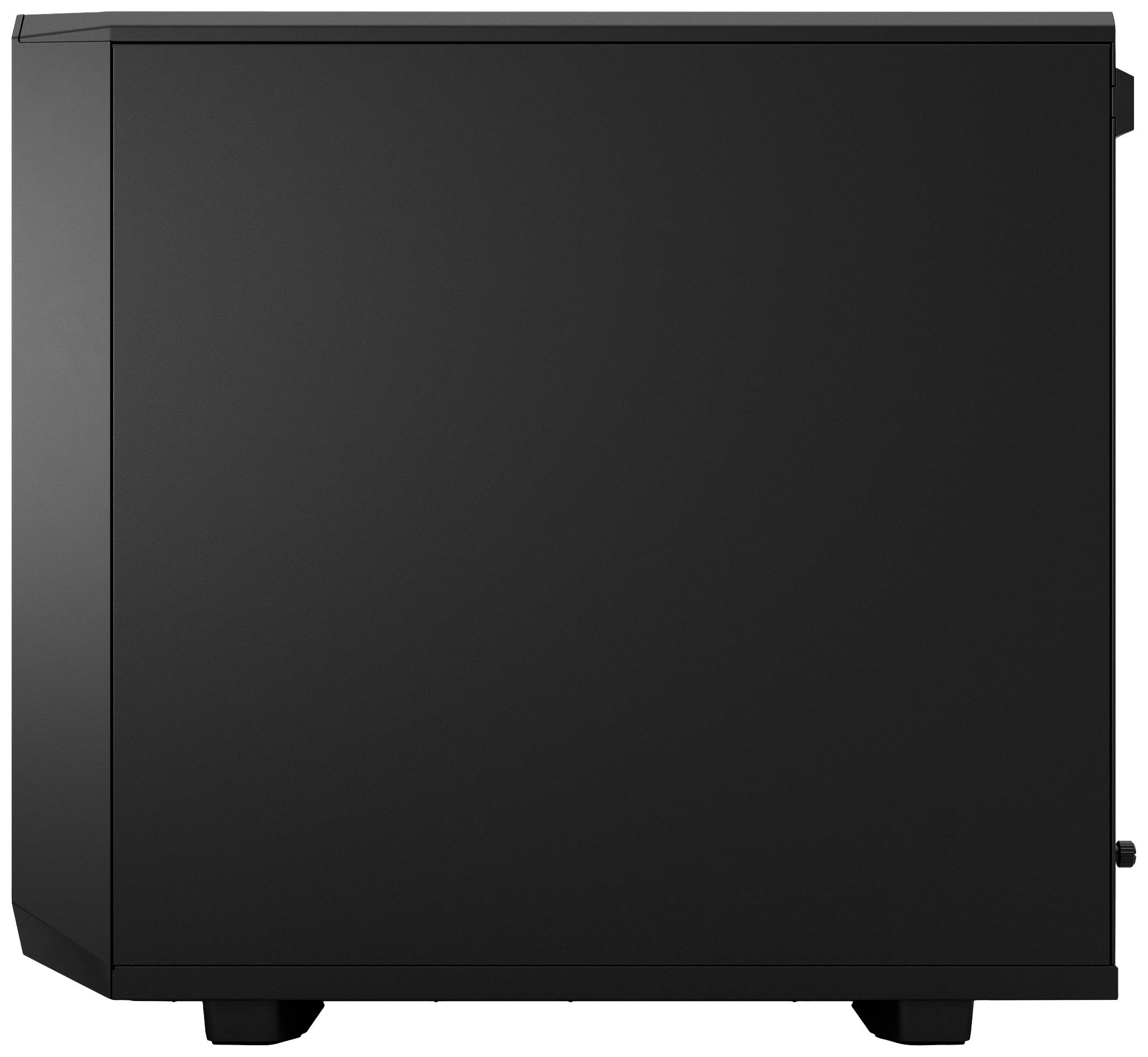 Un appareil noir rectangulaire à la surface lisse, probablement un boîtier d'ordinateur ou un dispositif technique similaire.