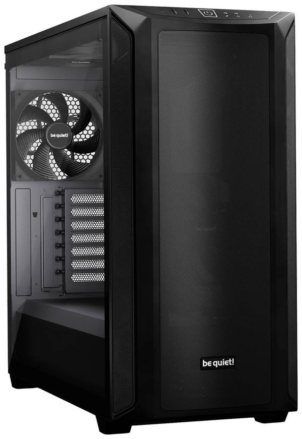 Tour midi BeQuiet be quiet! - Midi-Tower - E-ATX - Seitenteil mit Fenster (gehärtetes Glas) Boîtier PC  noir installation du disque dur sans outils, éclairage intégré, filtre anti-poussière