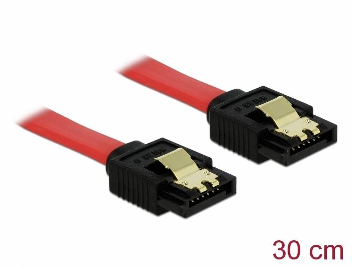 Delock Delock Kabel SATA 6 Gb/s 30cm gerade/gerade rot