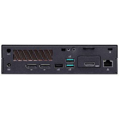 Arrière d'un ordinateur avec ports : deux DisplayPorts, Ethernet, HDMI, trois ports USB et connexion d'alimentation.