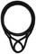 Cadenas de câble noir en acier, en forme de boucle, prêt à sécuriser des vélos ou d'autres objets.