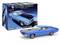 Une maquette bleue du Ford Torino Cobra '70 de Revell, avec l'image de la voiture sur l'emballage.