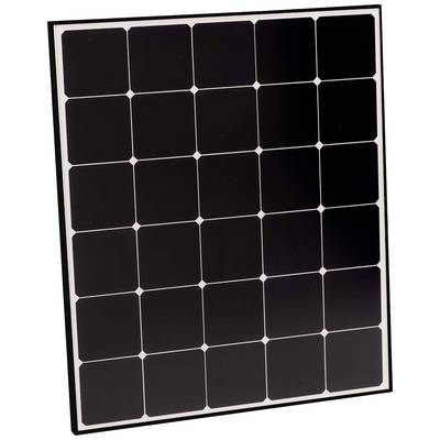 Un panneau solaire noir composé de 24 cellules carrées, utilisé pour convertir la lumière solaire en énergie électrique.