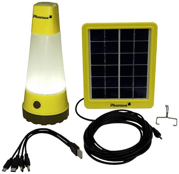 Phaesun 350115 Solar Lightkit Sun Shine Lampe de table solaire    LED LED 1.2 W, 1 W jaune, noir