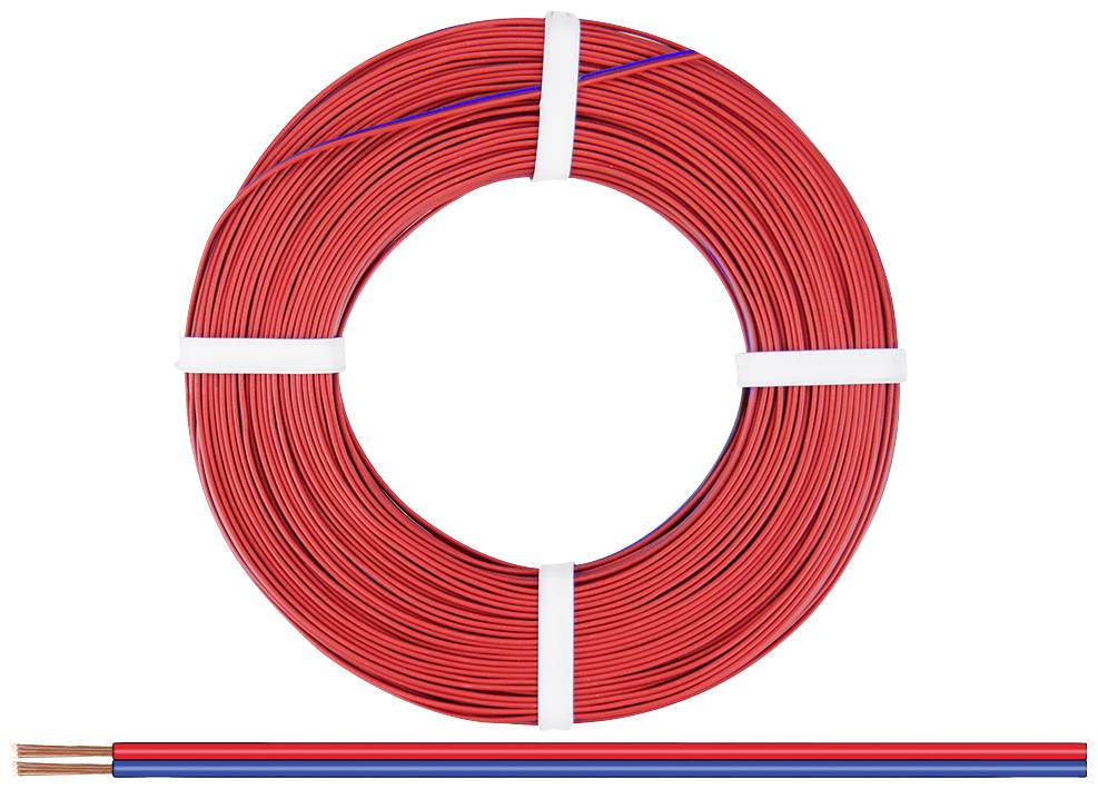 Donau 250-02-25 Strand Cable 2x0.50mm² Red/Blue 25m