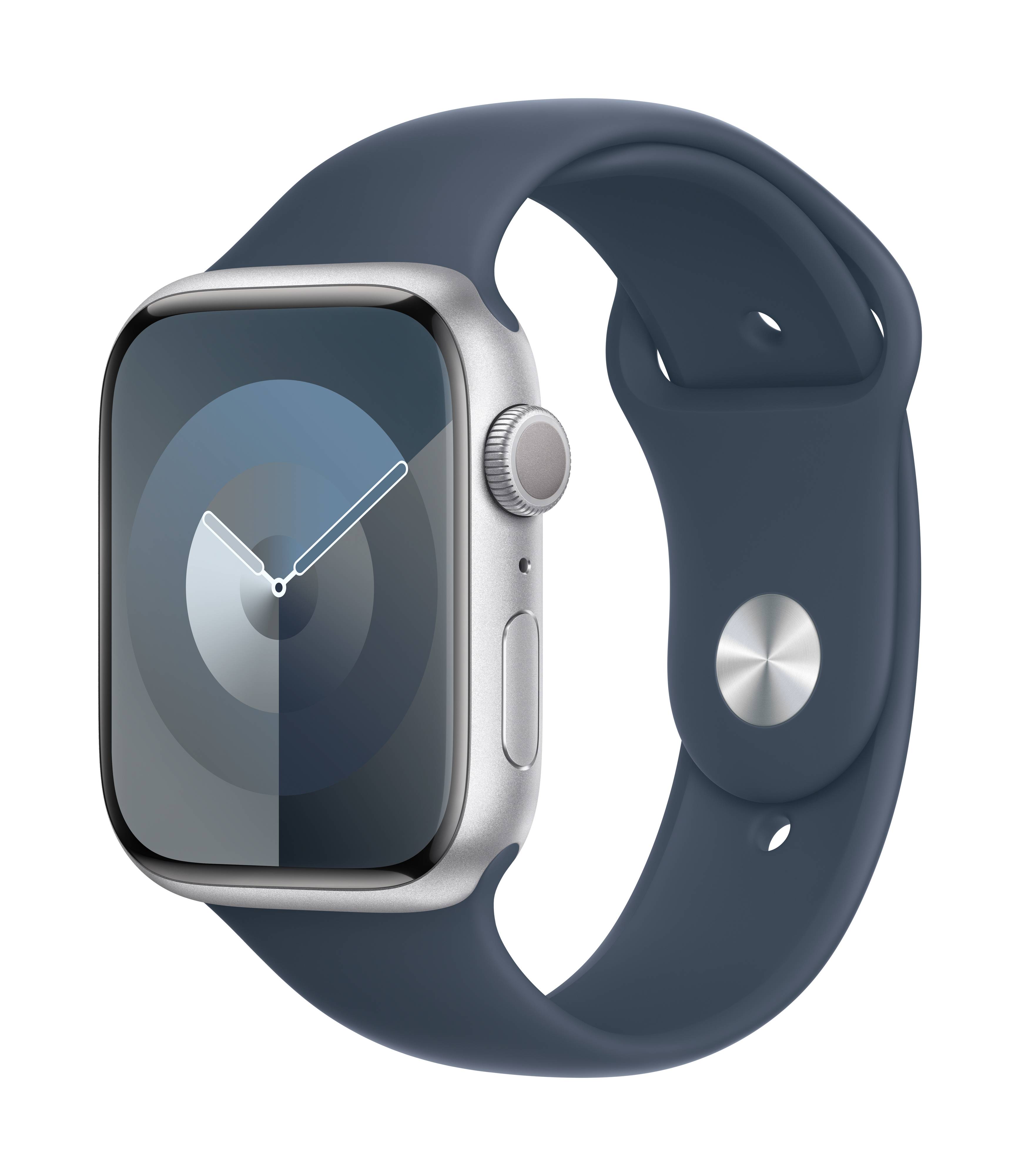 Apple Watch Series 9 GPS 45 mm boîtier en aluminium bracelet de sport bleu orage M/L-1